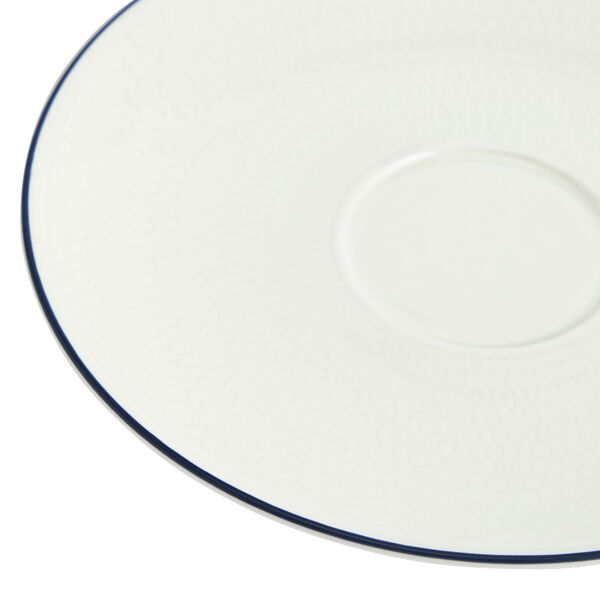 Gio Teacup with saucer, white/blue line, Wedgwood
