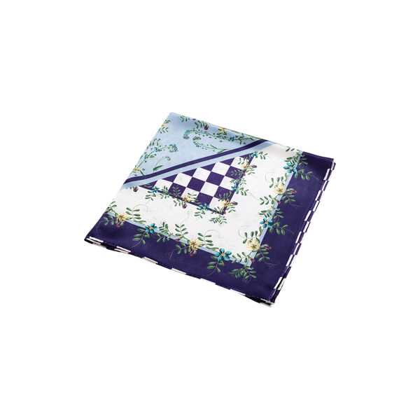 Purple Flower Dot Checker scarf, Flora Danica Denmark