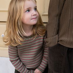 Rib Knit Blouse | Deer Stripe, Serendipity