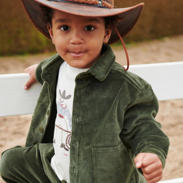 Corduroy Overshirt, dark green, Copenhagen Colors Organics
