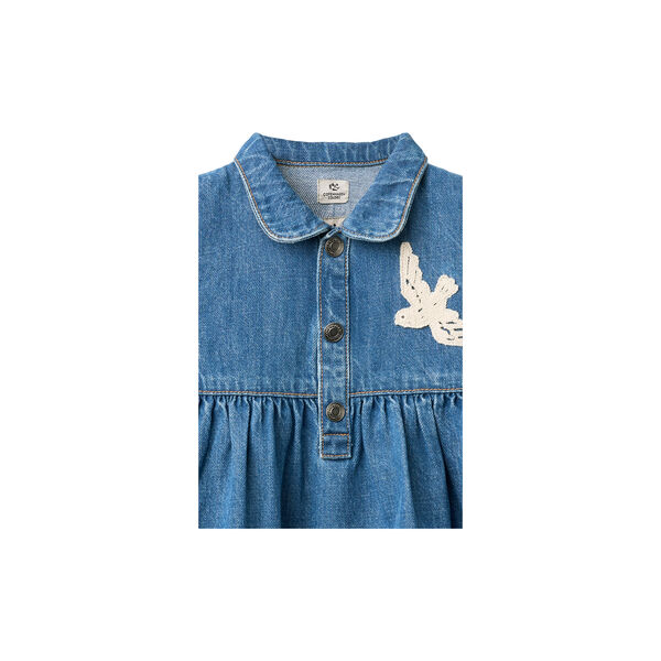 Denim Dress w. Crochet Doves, Copenhagen Colors Organics
