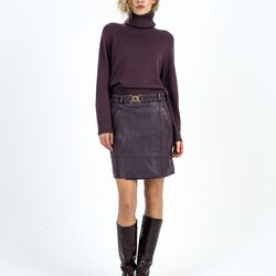 Leather miniskirt, bordeaux, Coster Copenhagen