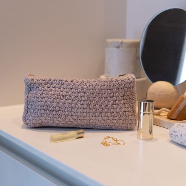Knitted Clutch Petra, husted violet, By LOHN