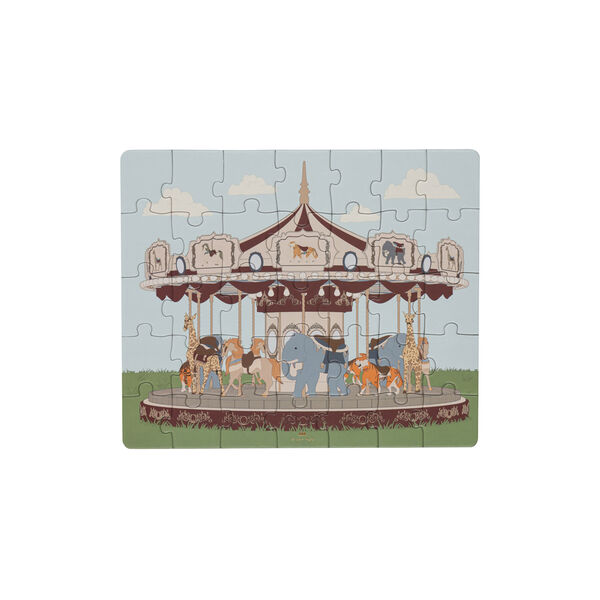 Cardboard 35 pcs Puzzle Carousel, Konges Sløjd