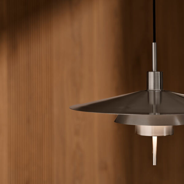Latika Pendant, brushed chrome, Design For The People