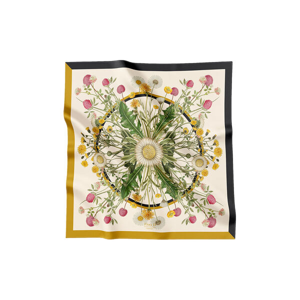 Yellow Meadow scarf, Flora Danica Denmark