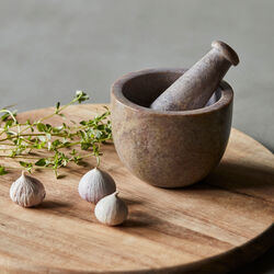 HDArb Mortar with pestle, brown, House Doctor
