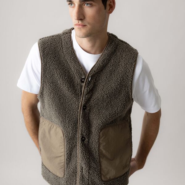 MMGHarry Waistcoat, dusty olive, MOS MOSH Gallery