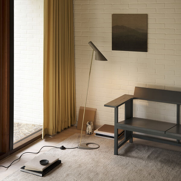 AJ Floor Lamp, brass/warm grey, Louis Poulsen