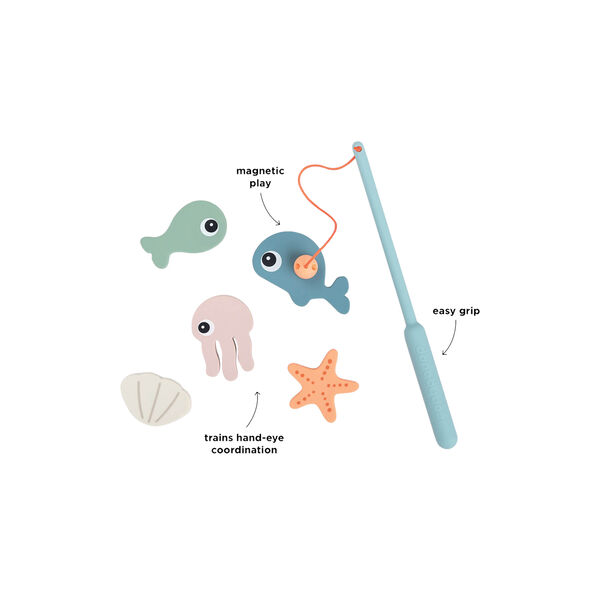 Sea Friends Bath Fishing Toy, colour mix, Done by Deer