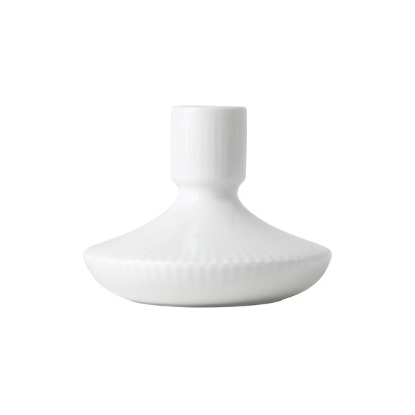 White Fluted Candlestick 8 cm, Royal Copenhagen