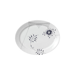 Black Fluted Mega Dish 35 cm, Royal Copenhagen