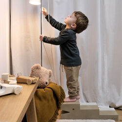 Crocodile M, sand grey, bObles