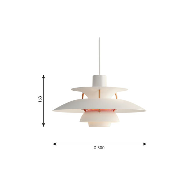 PH 5 Mini Pendant, white modern, Louis Poulsen