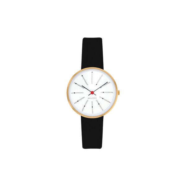 Bankers Wrist Watch, white/gold/black Bankers Wrist Watch, white/gold/black, Arne Jacobsen Watches
