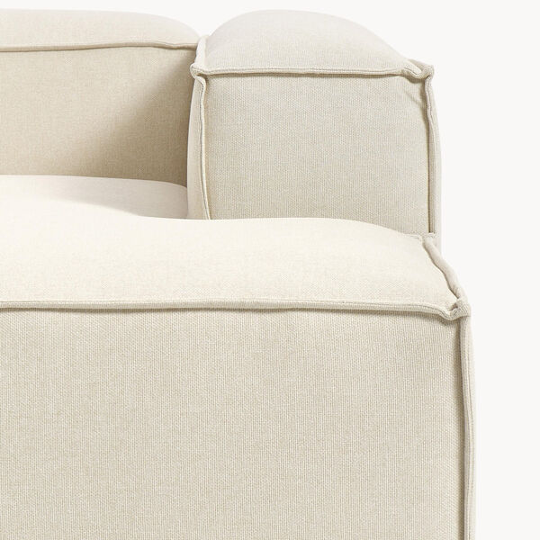 Lennon 2 Seater Modular Left Corner Sofa, woven off white, Westwing Collection