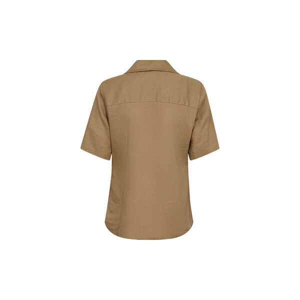 PD-Lina Linen SS Shirt, camel, Pieszak