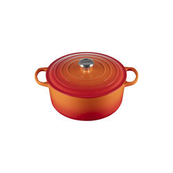 Signature round cast iron pot &Oslash; 28 cm, volcanic, Le Creuset