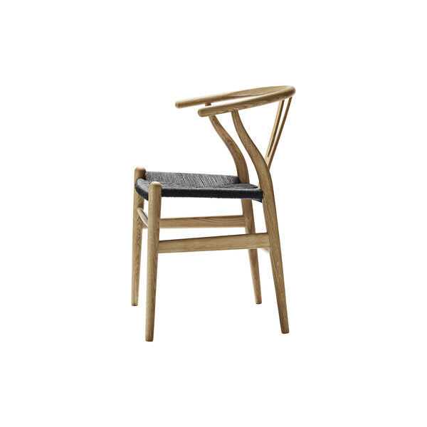 CH24 Wish Bone Chair, oiled oak/black, Carl Hansen & S&oslash;n
