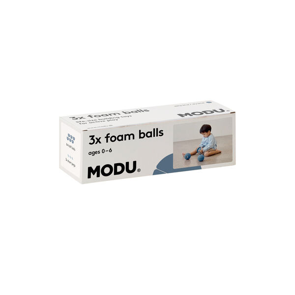 3 x Foam Balls, deep blue/sky blue, MODU