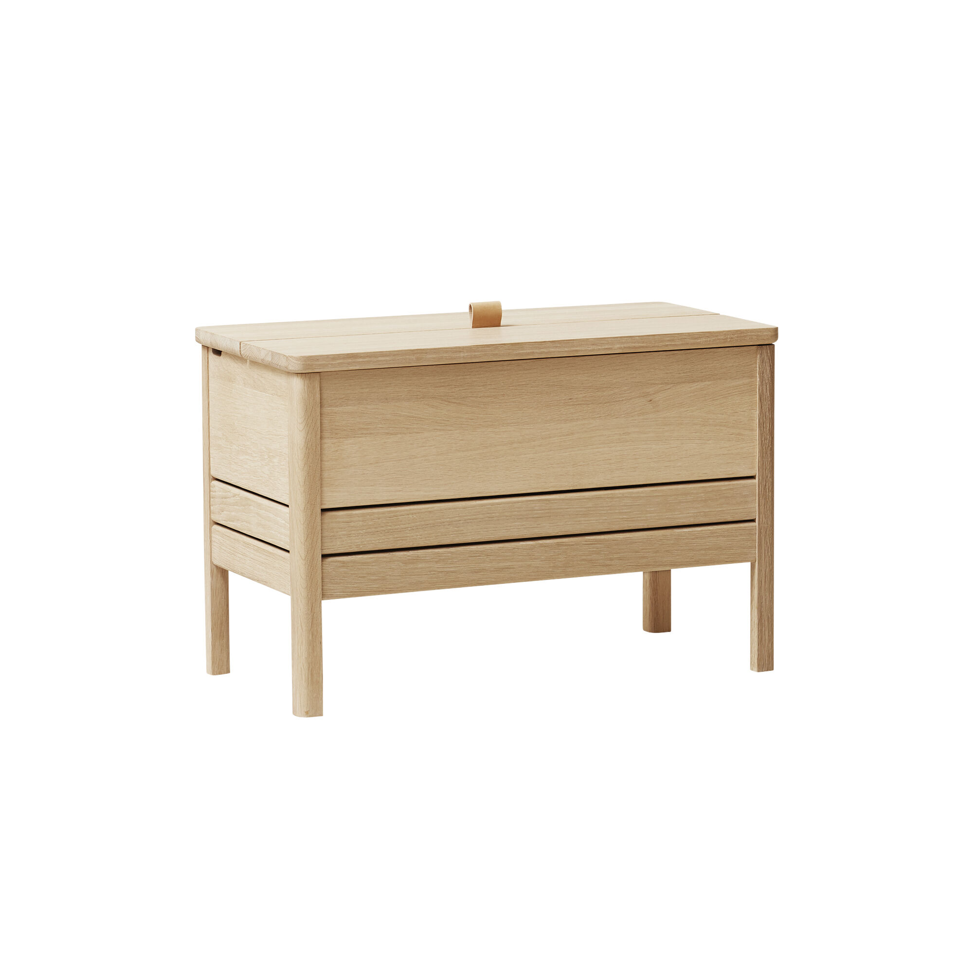 White oak storage shop bench