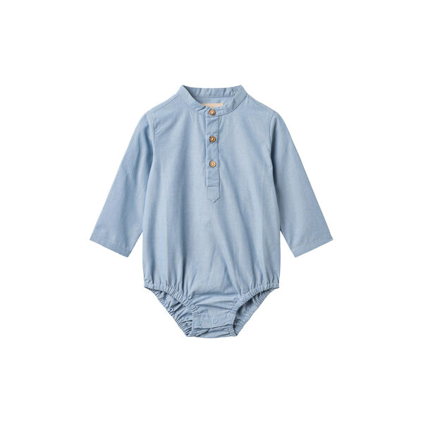 Romper Shirt Victor, blue chambrey, Wheat
