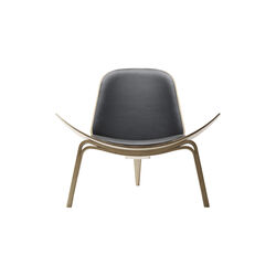 CH07 Shell Chair, white oiled oak/black, Carl Hansen & Søn