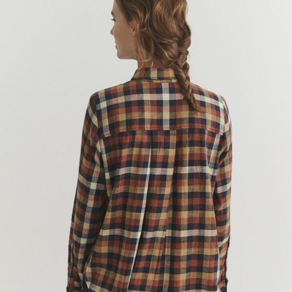 Nalli LS Shirt, skycaptain / tortoise shell, Basic Apparel
