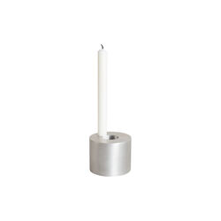 HALO Candle Holder | Small | Brushed Aluminium, oursociety