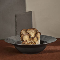 Rhombe Earth Soup plate Ø 24.5 cm, slate, Lyngby Porcelæn
