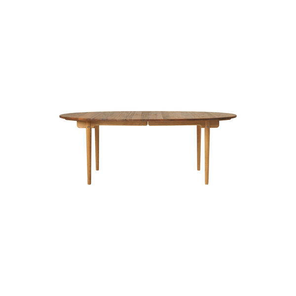 CH338 Dining Table incl. 1 x Extension Leaf, teak, Carl Hansen & Søn