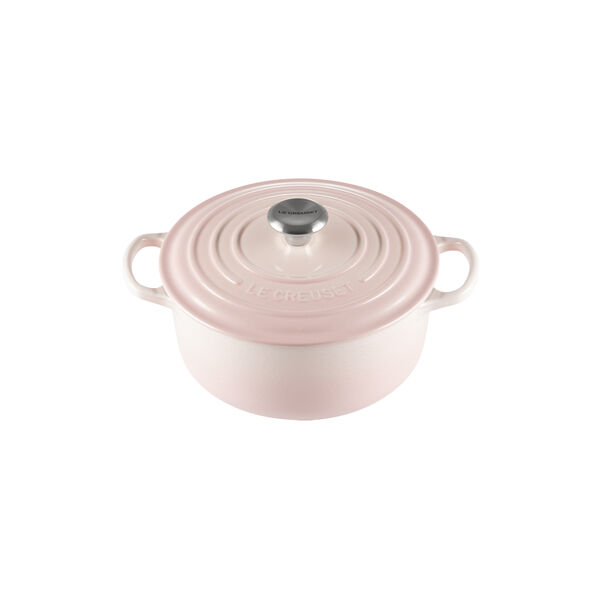 Signature round cast iron pot &Oslash; 20 cm, shell pink, Le Creuset
