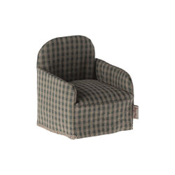 Mouse Chair, green checker, Maileg