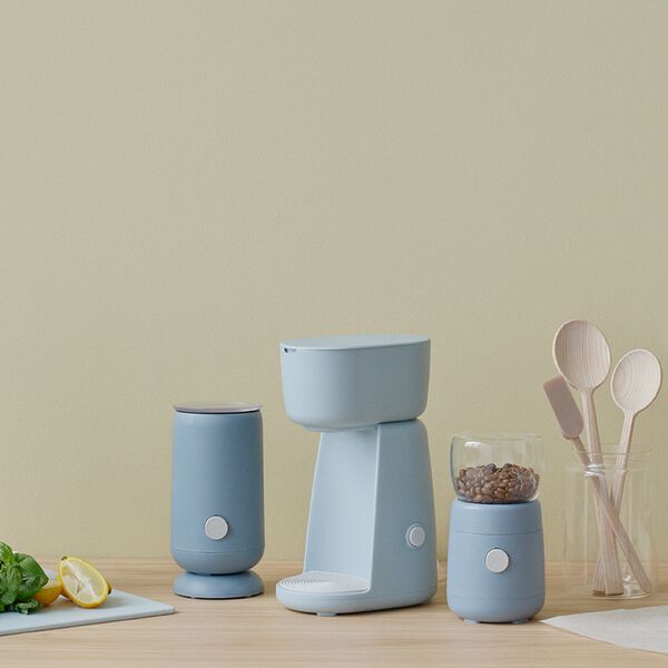 FOODIE Electric Milk Frother, dusty blue, RIG-TIG