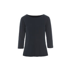 Naibu rib blouse with 3/4 sleeve, black, BITTE KAI RAND