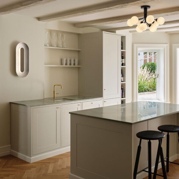 Apiales 9 Ceiling Lamp, satin black/opal, Nuura