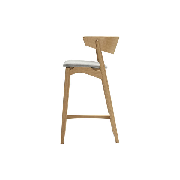 Sibast No 7 Bar Chair, white pigmented oak/light grey, Sibast Furniture