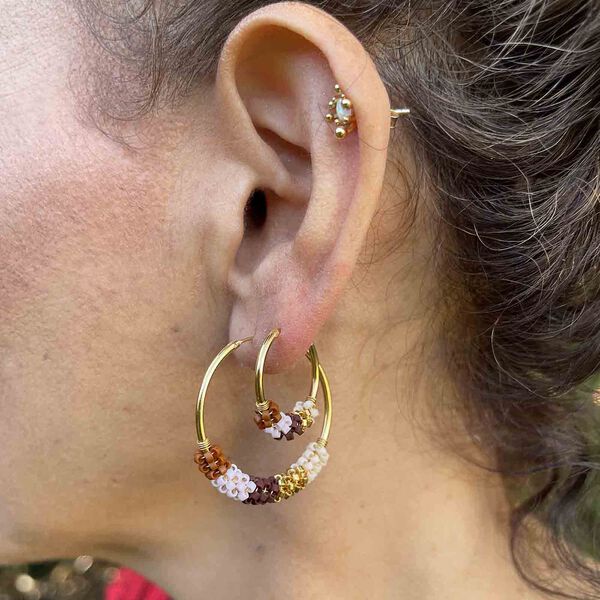 Cindy Earrings, cappuccino, Nuni Copenhagen