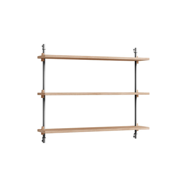 Wall Shelving Small, oak/stainless steel, MOEBE