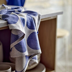 Bubbles Tea Towel, royal blue, Södahl