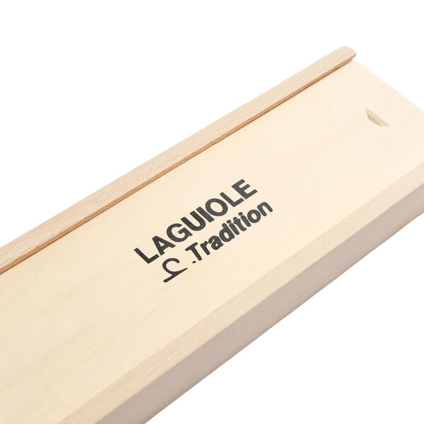 Carving Set, black horn, Laguiole Tradition