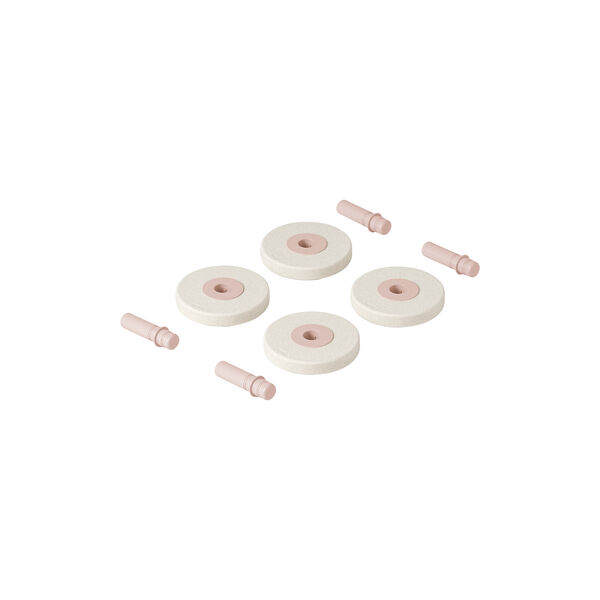 4 x Foam Wheels, sand grey/soft rose, MODU