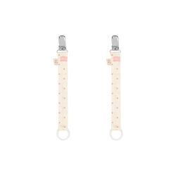 2 Pack Pacifier Strap, cherry dot, Konges Sl&oslash;jd