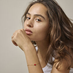 Amore Bracelet, gold plated/red, ENAMEL Copenhagen