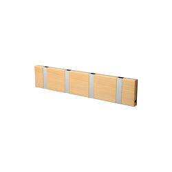 KNAX Horizontal 4 Coat Rack, beech/grey, LoCa