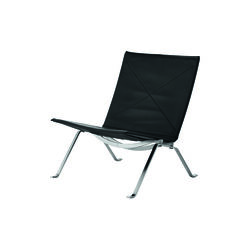 PK22&trade; Aura Leather Armchair, black, Fritz Hansen
