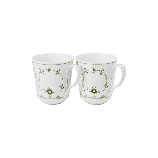 Green Fluted Plain Cup 2 pcs, Royal Copenhagen