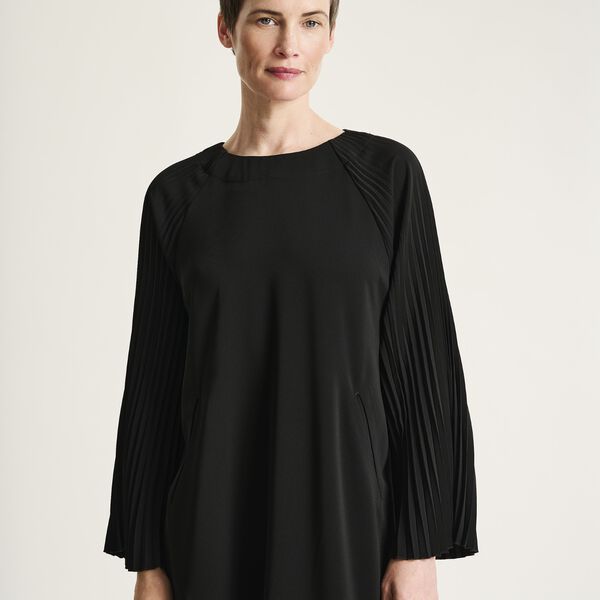 Yume dress with plisse detail, black, BITTE KAI RAND