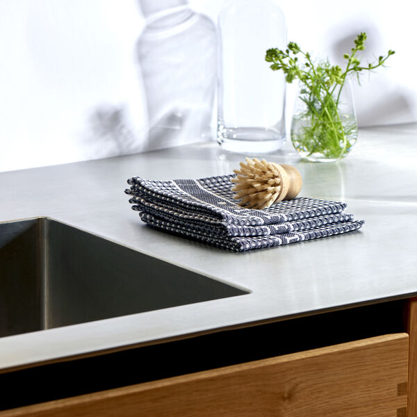 Kitchen cloths 3 pcs, blue/white, Pillivuyt