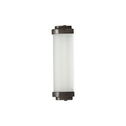 Cabin LED Wall Light 27 cm, weathered brass/frosted, Original BTC